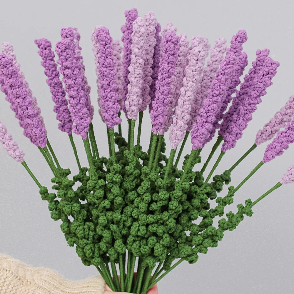 bouquet artificiel lavande violettes vertes décoration maison artisanal moderne intérieur fete anniversaire