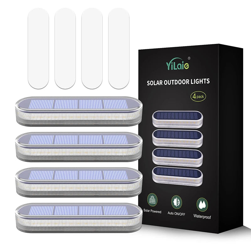 lumière solaire extérieure moderne blanc bleu adhésive ip68 led hexagonnelle