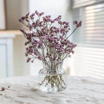 vases transparents rayures verticales classiques fleurs artificielles verre cristalintérieur pot fleur hydroponique arrangement table