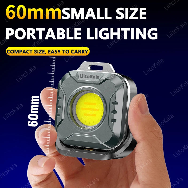 lampe travail portable led rechargeable 1200mAh 500lm gris argenté industrielle