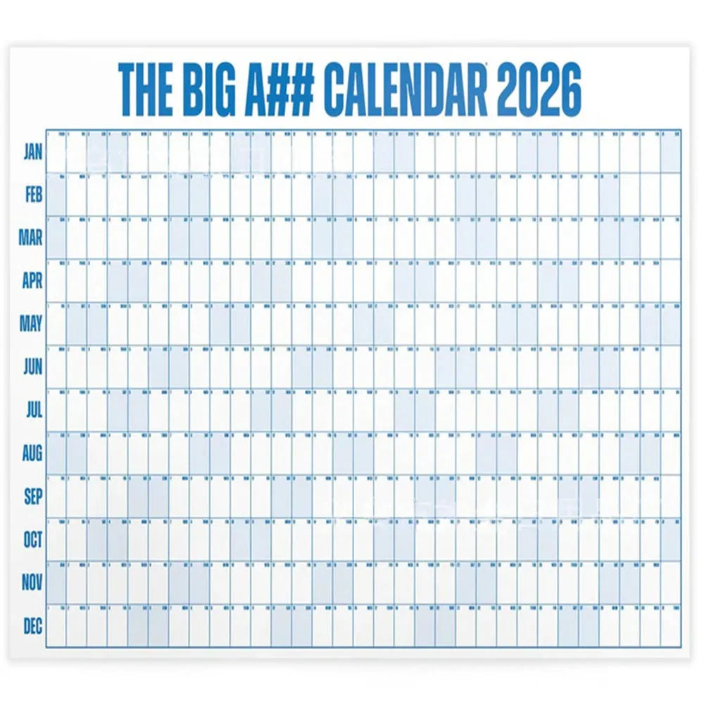 calendrier mural blanc bleu rose jaune vert orange violet moderne pratique étiquettes personnalisables grille