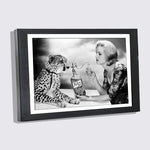 Cadre photo mural A3 en bois noir et blanc avec affiche de luxe