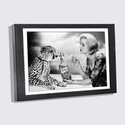 Cadre photo mural A3 en bois avec affiche de luxe - Cadre moderne noir et blanc pour décoration intérieure