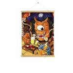 affiche toile japonaise lutte sumo bière décoration restaurant sushi ramen mur traditionnel