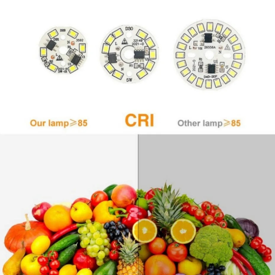 ampoule led 220v 12w 9w 7w 5w 3w cold white e27 circulaire smd