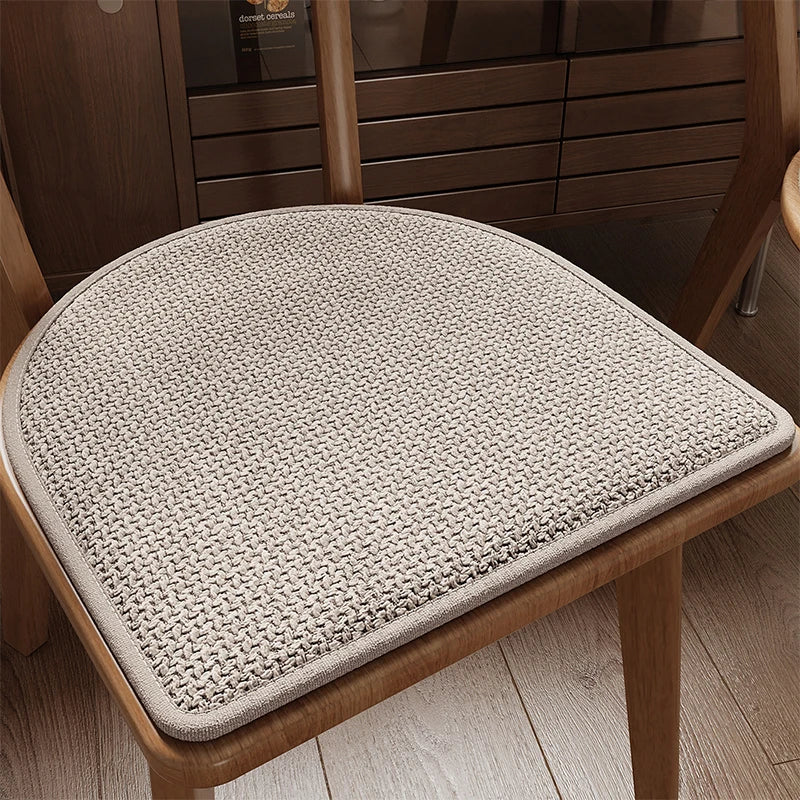 coussin chaise moderne beige tissé antidérapant durable polyester coton rond lit adultes
