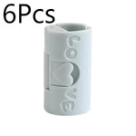 clips rangement adhésifs rose gris coeurs gravés modernes minimalistes 3pcs 6pcs 12pcs 18pcs