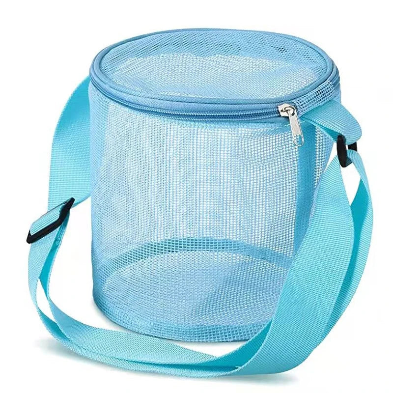 sac plage pliable bleu rose vert violet maille fine moderne pratique adjustable fun tri