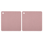 tapis silicone moderne rose gris vert olive texture nid d'abeille carré rond cuisine
