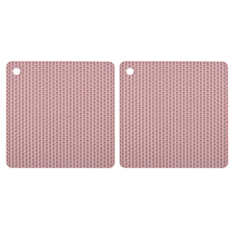 tapis silicone moderne rose gris vert olive texture nid d'abeille carré rond cuisine