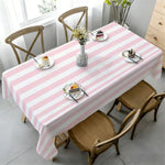 nappe rayée rose blanche moderne décoration table mariage extérieur restaurant