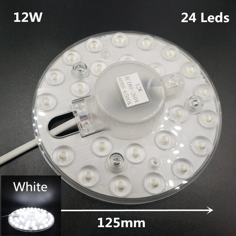 plafonnier led rond blanc moderne clips fixation 12w 18w 24w 36w 110240v