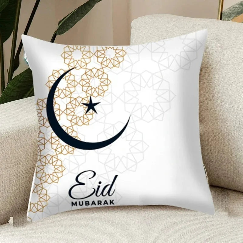 décoration islamique mandala doré coussin lit polyester blanc traditionnel eids mubarak famille chambre maison