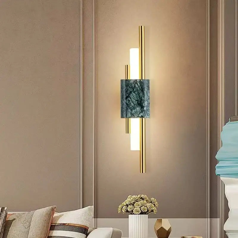 applique murale led marbre verte blanche or contemporaine 6w 249lm 90260v chambre salon entree