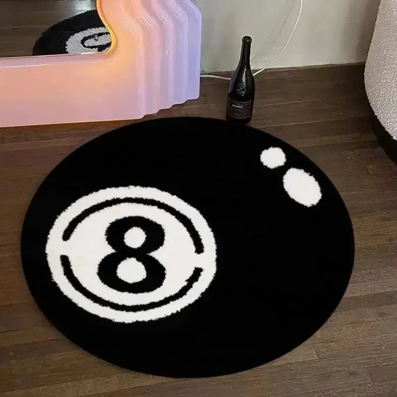 tapis noir bilard antidérapant polyester doux moderne salon chambre coucher