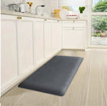 tapis sol antidérapant polyester gris foncé velours moderne cuisine salon 80cm 50cm