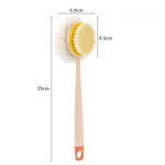 brosse bain douce flexible moderne poignée anneau blanc rose pâle texture maille corps nettoyage
