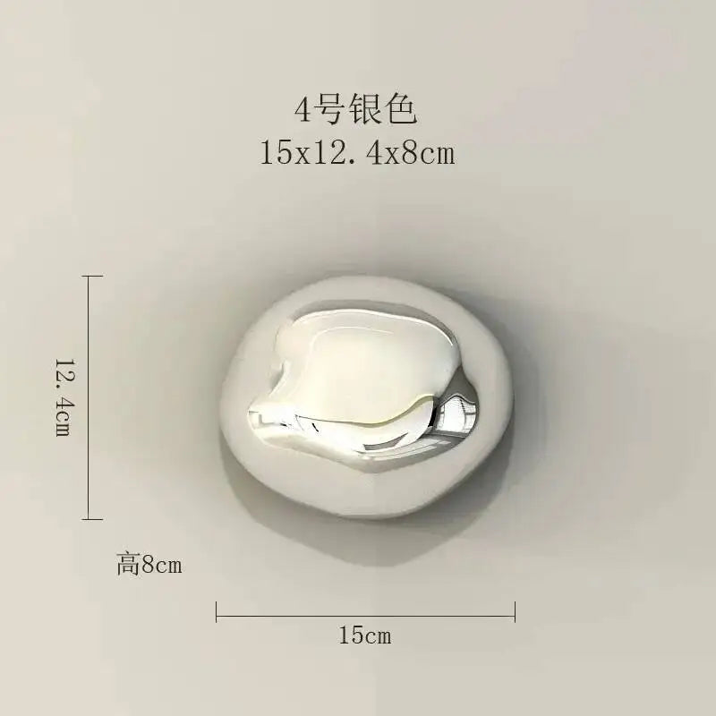 décoration murale moderne boules argent dorées fixations set intérieur