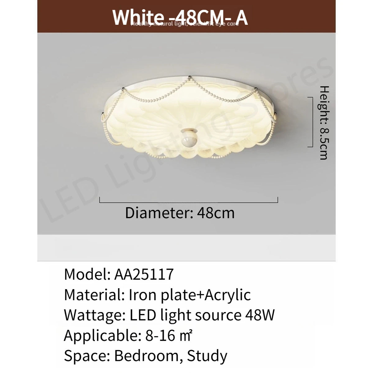 lampe classique marron blanc chaînes dorées texture tissu éclairage romantique chambre enfant