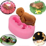 moule silicone bébé pâte chocolat gâteau décoration thème floral géométrique opaque rose vibrant