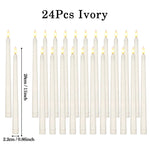 bougies led coniques sans flamme blanc modernes décoration mariage saint valentin dîner