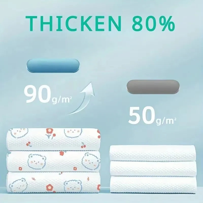 serviette bain jetable dessins animés blanc bleu rose jaune verte moderne enfantine camping toilette
