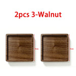 coasters bois naturels respectueux environnement minimaliste bois chêne noyer sets coeurs rectangles
