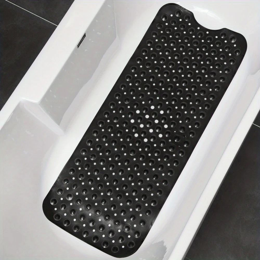 tapis douche antidérapant lavable machine tapis bain texturé trous ronds moderne noir blanc gris
