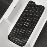 tapis douche antidérapant lavable machine tapis bain texturé trous ronds moderne noir blanc gris