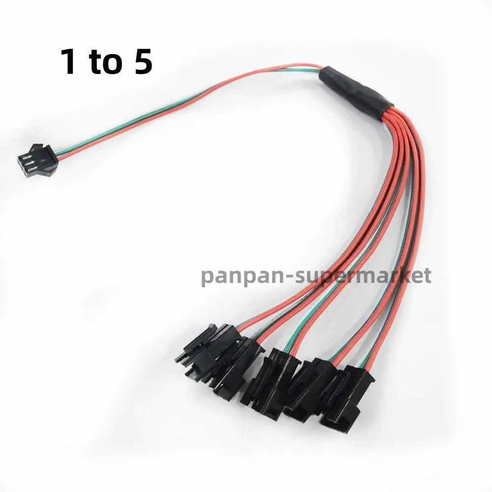 connecteur ruban led rouge vert blanc noir jst sm 3p fil cuivre cable different