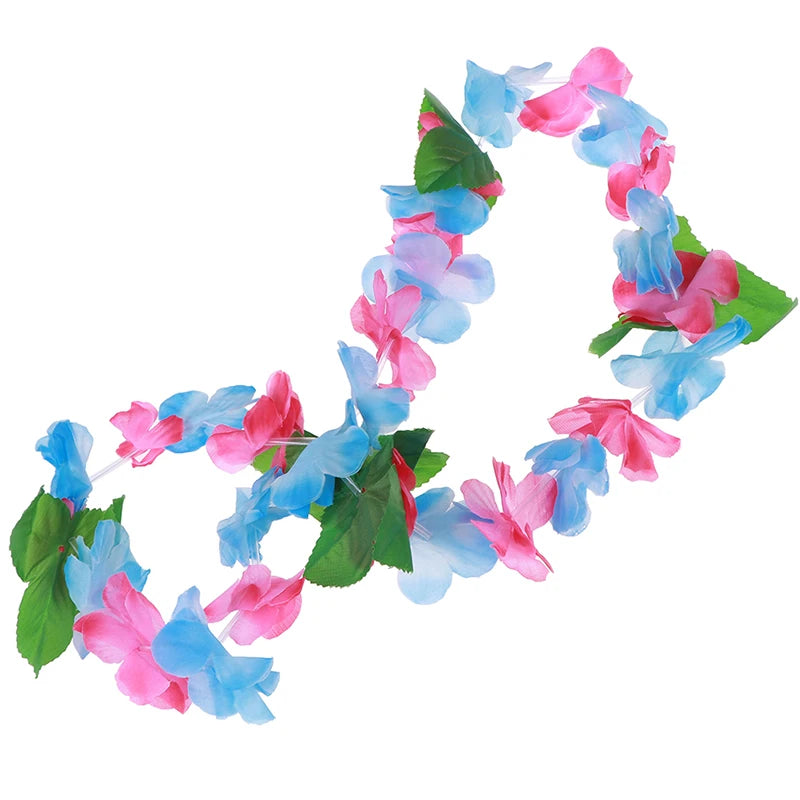 bracelets fleurs artificielles tropicales multicolor adhésifs extérieures décoration maison fêtes hawaii plage