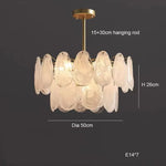 lampe suspendue transparente dorée organique moderne élégante ondulée translucide ampoules led intégrées cuisine salon