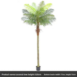 palmier artificiel décoration intérieure vert feuilles fines tronc épais moderne pot 240cm haute