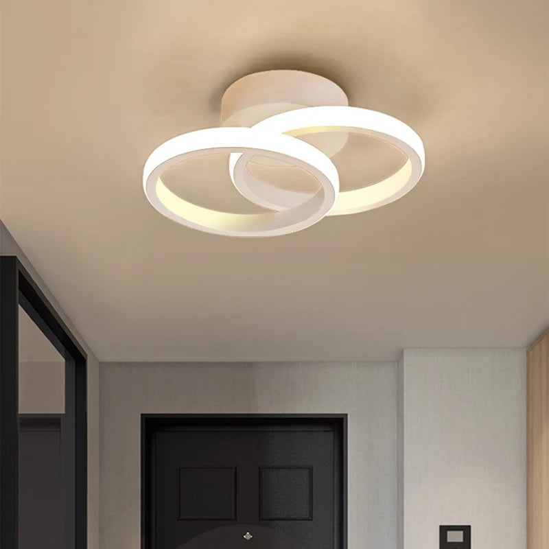 lampe moderne led annulaire noir blanc intensité variable télécommande contemporaine