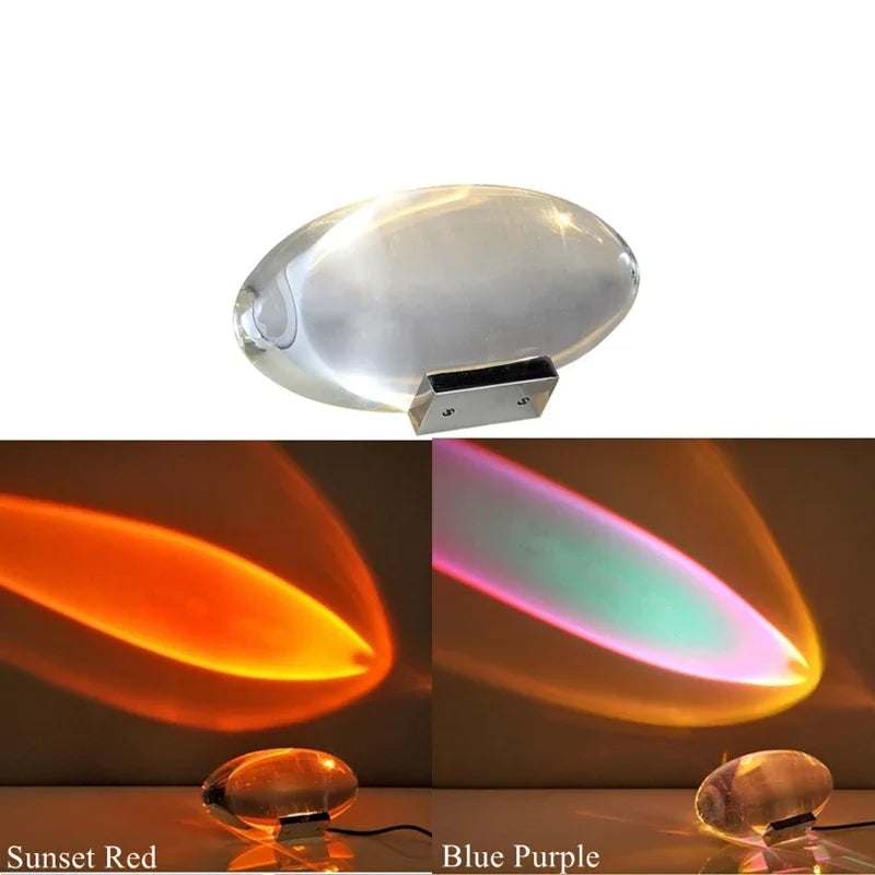 lampe table moderne led cristal transparent adhésif interrupteur bouton étude chambre salon