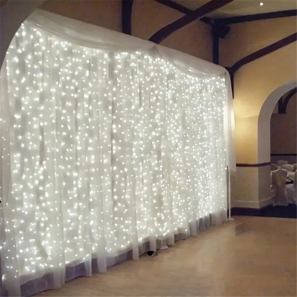 guirlande lumineuse led blanc moderne 3m 3m 300 led points lumineux auto batterie non