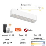 luminaire led rail magnétique blanc moderne système éclairage intérieur mince aluminium fixation aimant maison