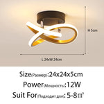 luminaire moderne led noir blanc doré abstrait spirale fixe contemporain opaque semi encastré