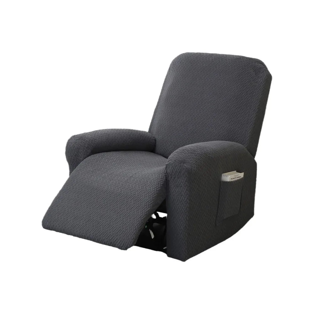 housse élastique antidérapante fauteuil inclinable noir gris vert clair tissu motifs moderne poche