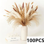 bouquet fleurs séchées pampas naturelles décoration maison anniversaire mariage rouges rustiques