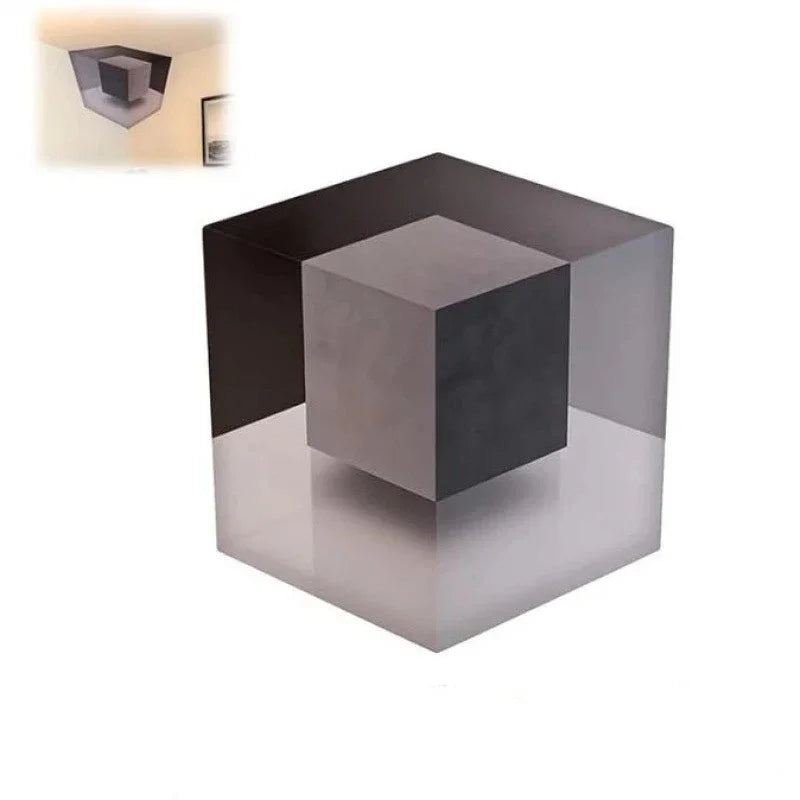 autocollants muraux 3d effet illusion optique motif labyrinthe gris contemporain adhésif amovible salon beautification