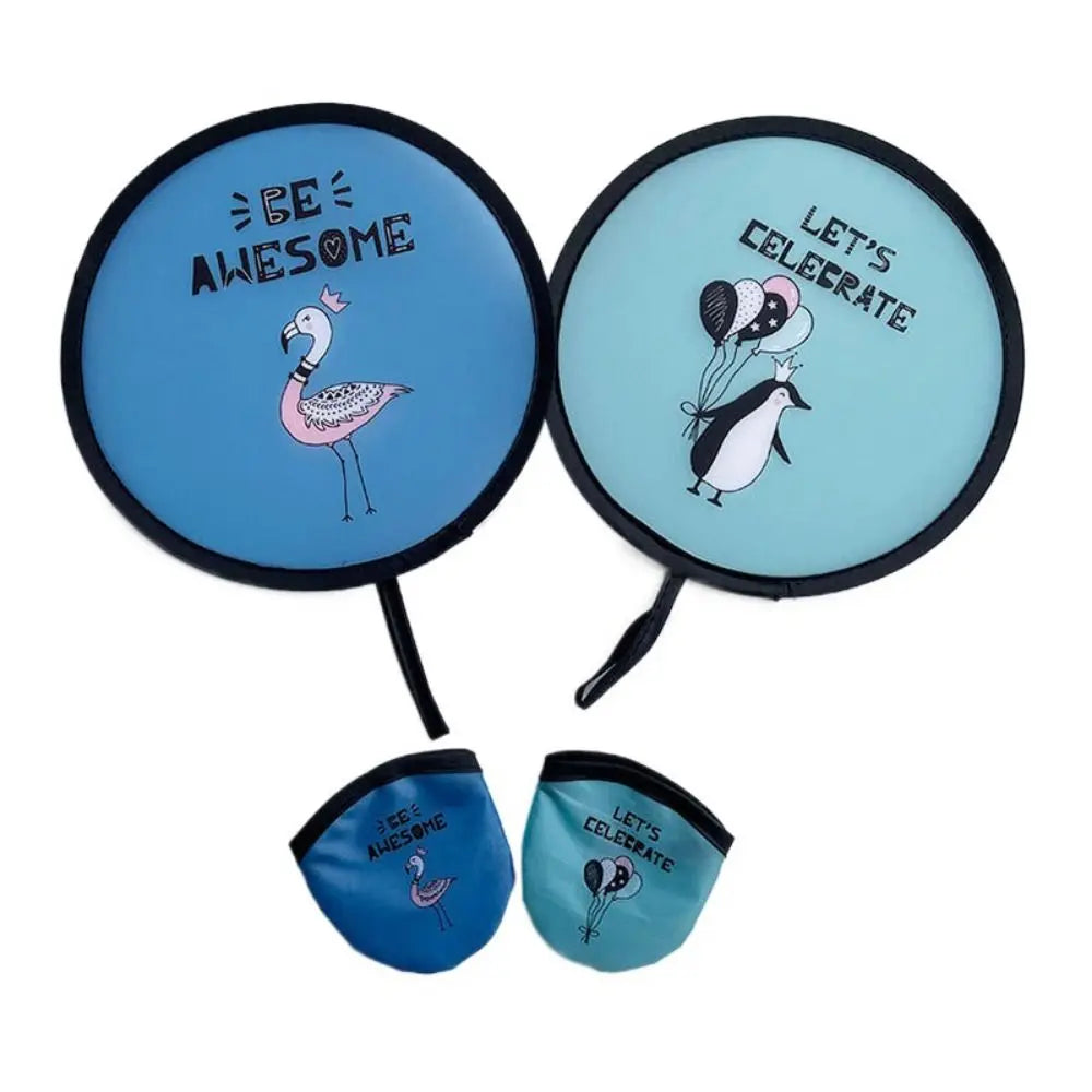 ventilateur pliant éventail moderne illustré personnages fruits animaux poignée portableextérieur