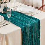 ruban table moderne rayures horizontales bleu clair beige vert olive 90x180cm festifs assiettes fourchettes
