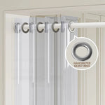 rideau transparent rayures verticales moderne pvc porte lavable machine anneau métallique