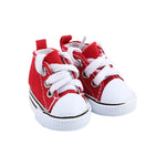 chaussures bébé violet noir blanc rouge bleu jaune toile coton classique lacets 5cm