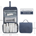 sac rangement cosmétique toile réutilisable séparation sèche humide voyage moderne anneaux transparent