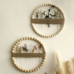 décoration murale bohème bois fleurs séchées jute rustique naturelle chambre