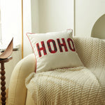 housses coussin décoratives noël motif tartan brodé rouge blanc traditionnel décoration intérieure
