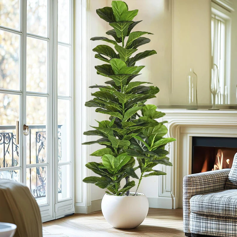 plante artificielle fougère feuilles grandes verte moderne pot extérieur intérieur decoration