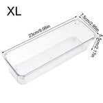 boîtes rangement transparentes modernes minimalistes cosmétiques bureaux cuisine XL XXL